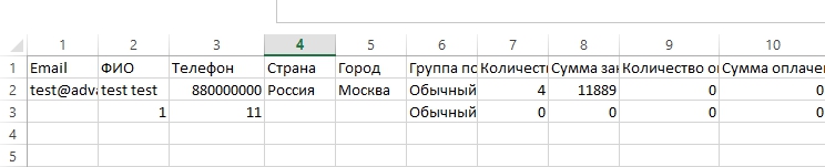Формат файла csv покупателей