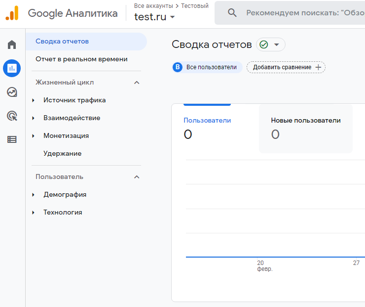 Установка счетчика Google Analytics, настройка целей - 9433