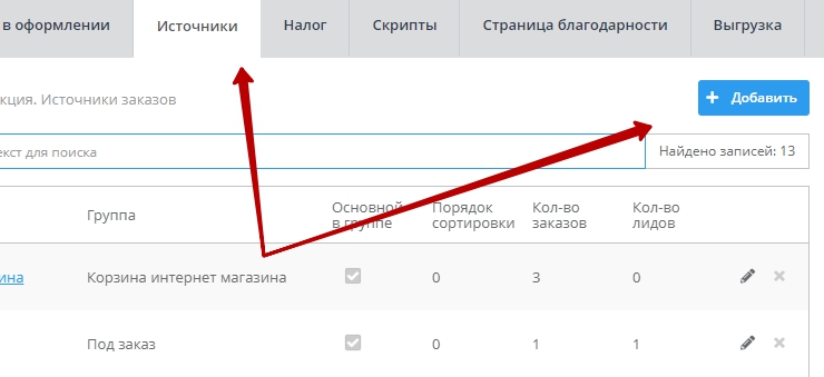 Источники заказов - 6766