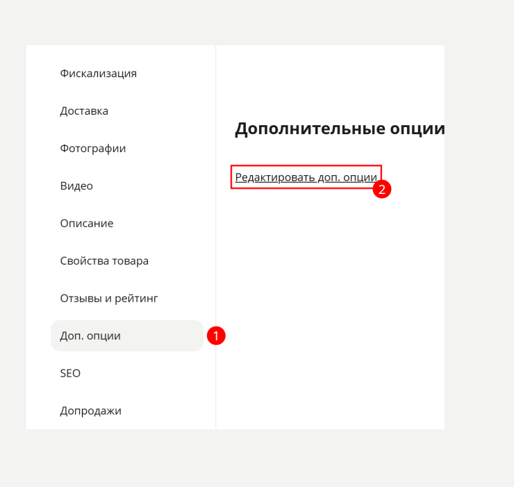 Описание и дополнительные опции товаров - 1054