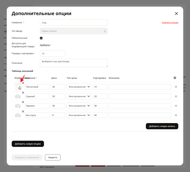 Описание и дополнительные опции товаров - 7194