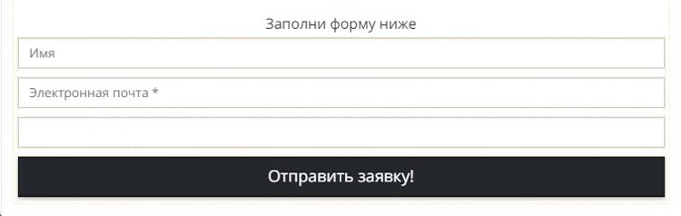 Стандартная форма на сайте