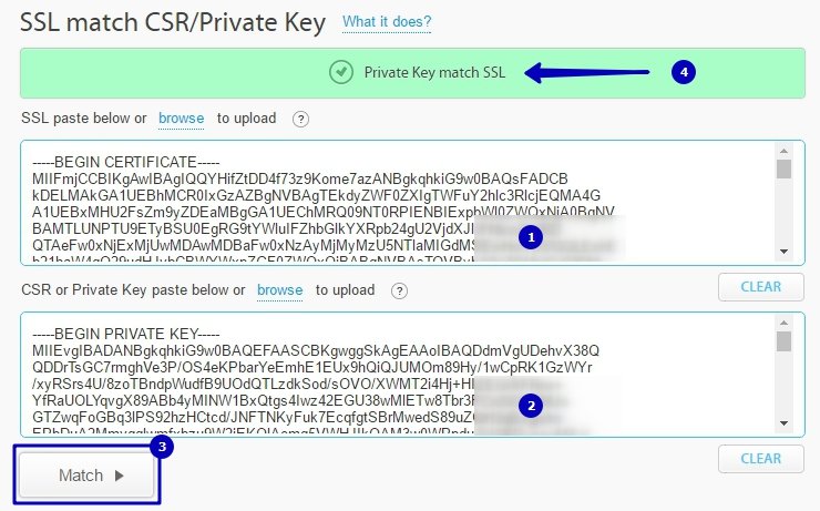 Сервис для проверки сертификата и ключа - sslchecker.com (вариант 2)